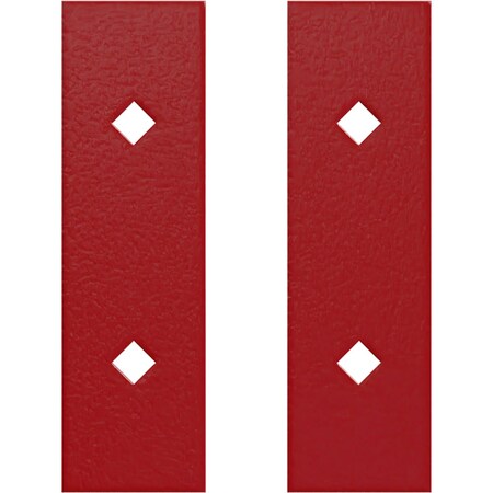Ekena Millwork Premium Barn Door Hollow Core Plates (set of 2), Regal Red GB6001HCPRR